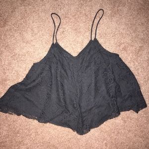 Flowy Lace Crop Tank